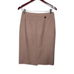Salvatore Ferragamo  cream wool angora pencil classic skirt sz 8 Photo 0