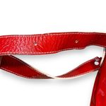 Plinio Visona  Red Patent Leather Silver Chain Strap Crossbody Shoulder Bag Photo 9