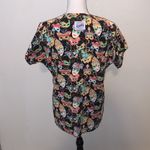 Scrubs black Mardi Gras Masks short sleeve scrub top Photo 4