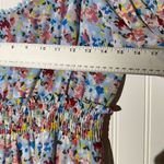 Joy Joy Cottagecore Boho Floral Dress – Puff Sleeve, Tiered Ruffle, Lace Trim M Photo 2