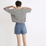 Madewell Black & White Striped Double-Faced Jersey Henley Tee Top M Photo 2