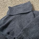 Pilcro  Anthropologie Black Knit Wool Blend Cropped Turtle Neck Size Small Photo 2