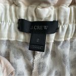 J.Crew  Ruffle Waist Leopard Print Linen Pants in Ivory Size 2 Photo 5