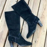 Women’s genuine suede leather boots 🖤🖤 Black Size 8 Photo 0