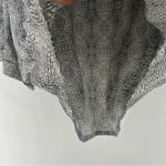 Worthington Lightweight Reptile Print V-Neck Boxy Dolman Button Front Top Size L Photo 4