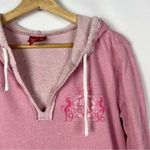 Mudd Pink Y2K Royal High Society Pullover Cropped Hoodie Sweatshirt XL Photo 2