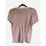Madewell  Red White Striped Pocket Tee Size Medium 100% Cotton Basic Crew Neck Photo 1
