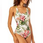 Hurley Tropical Pink and Green One Piece Swim Photo 1