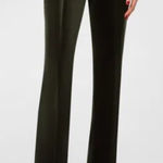 Akris  Carl Stretch Velvet Trouser Pants in Grey Size 12 Photo 0