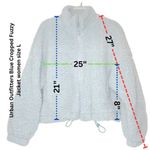 Urban Outfitters Blue Cropped Fuzzy Jacket women size L Photo 1
