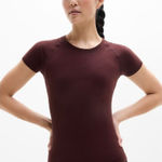 Athleta New XS Momentum Seamless Tee Garnet Short Sleeve X-Small Photo 0