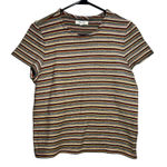 Madewell  Striped Knit Crewneck Tee Shirt Women Size S Multicolored Short Sleeve Photo 0