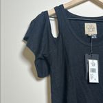 Chaser Black Ruffled Cut Out Blouse Off The Shoulder New With Tags Size Small Photo 2