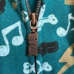 Fox Girls revolution skull zip hoodie peacock teal size M medium NWT Blue Photo 4