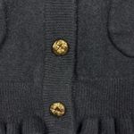 Juicy Couture Vintage Y2k Black Wool Cashmere Ruffle Cardigan Sweater sz S Twee Photo 4