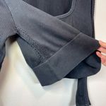 Aerie Offline By  Womens Seamless Cable Square Neck Ribbed Top Shirt Black NEW XL Photo 11