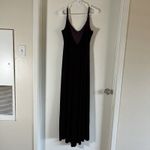 Michaelangelo Vtg  Formal Maxi Dress Evening Gown Velvet 90s Whimsy Goth burgundy Photo 1