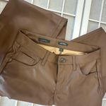 Wild Fable Brown Leather Low-Rise Flare Pants Photo 1