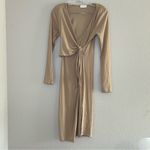 BUNDLE of two dresses women’s XS red beige long‎ sleeve mini fitted Photo 8