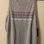Peloton NWT New Womens  Together We Go Far Go-To Racerback Tank‎ Top Gray Small Photo 0