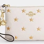 Coach Authentic Leather glitter stars wristlet and 2 charms set in box š Photo 0