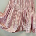 COREY LYNN CALTER Metallic Pink Tiered A Line Brita Skirt Size XS‎ Femenine Photo 2