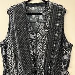 SheIn Patchwork Dress Multi Print Sleeveless Knee Length Elastic Tie Waist 2X # Photo 3