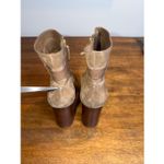 Tory Burch  Leigh Suede Lug Sole With Logo Booties River Rock Photo 8