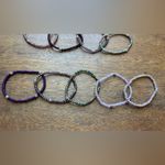 Nine piece sparkly bracelet set Purple Photo 1