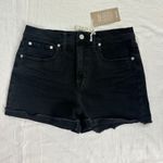 Madewell NWT High Rise Denim Shorts Womens Size 28 Black Lunar Wash Photo 2