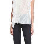 Chelsea and Walker Bush Ruffle silk blend top White Size 8 Photo 4