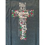 Gildan Hallmark Movie Jesus Cross Graphic Long Sleeve T Shirt Gilden Ultra Cotton med Photo 2