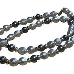 Women's Unbranded Necklace One Size Silver Black Beaded Photo 0