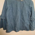 Gap for Good Chambray Top Ruffle Bell Sleeve Photo 5