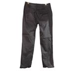 Pilcro Anthropologie  Straight Leg Raw Hem Black Pants Women's 27 Flap Pockets Photo 3