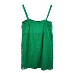 MODA International 100% Cotton Green Eyelet Lined Tank Mini Dress Size M Size M Photo 1