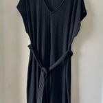 Old Navy Ridged Black Midi Dress Photo 0