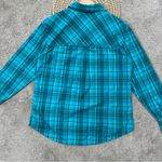 NWT L.L. Bean Women’s Eddy Plaid Button Down Shirt Top Longsleeve Blue Green M Size M Photo 8