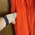 Guess Orange/Red Romper w/Modesty Snap & Pockets. Adjustable Ties on Shoulder Photo 3