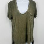 Free People Green Boho Short Sleeve Shirt Size XS Fairy Photo 0