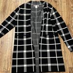 plaid long cardigan Black Size L Photo 0