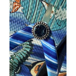 Brighton Blue Seashell Flip Flops Sandals Size 9 Beach Coastal Style Photo 1