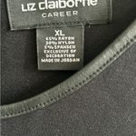 Liz Claiborne Careers short-sleeve faux leather trim top Size XL Photo 3