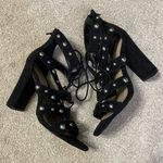 JustFab Brayden Black Strappy Lace Up Heels Size 8 Photo 1
