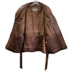 wilson's leather Retro‎  Women's Jacket Brown Genuine Leather Belted Blazer Size L Photo 1