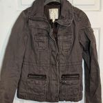 American Eagle Y2K Women's Vintage Jacket, Tactical, Button And Zip, Brown, S Photo 0