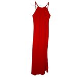 Calvin Klein  Red Halter Neck Maxi Formal Sexy Gown Dress Photo 1