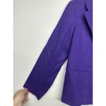 Adolfo International Women’s 100% Wool Blazer Size 8 Purple Single-Button Photo 1