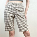 Ralph Lauren Vintage 90’s Lauren Active White & Green Plaid Bermuda Shorts Photo 0