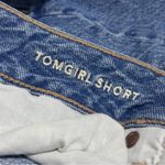 American Eagle  Womens Tomgirl Short Blue Denim Shorts Distressed Ripped size 10 Photo 4